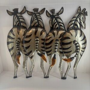 2013 Zebra 3D Embossed Wall Art Hanging 22” X 19-1/2” X 1” Safari/African Decor